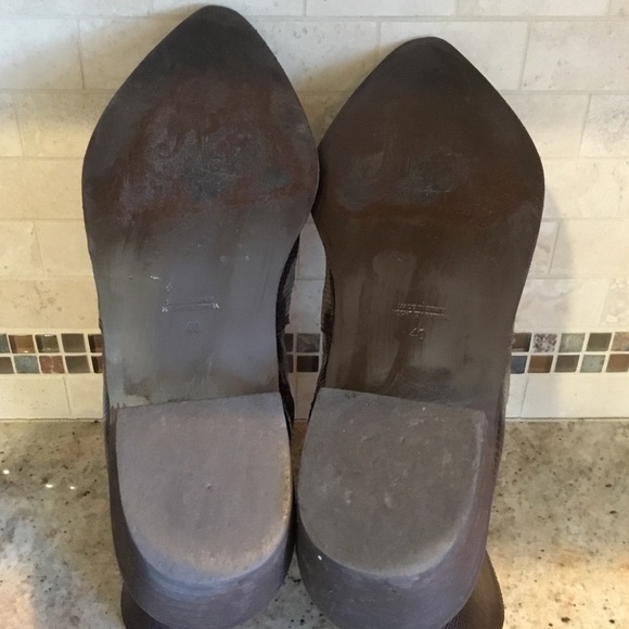 Free People Brown Leather Embossed Western Boots - Picture 7 of 10